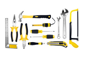 Professional Hand Tool Set on transparent background png