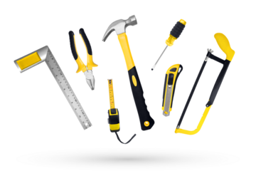 Professional Hand Tool Set on transparent background png
