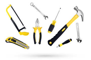 Professional Hand Tool Set on transparent background png