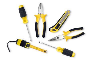 Professional Hand Tool Set on transparent background png