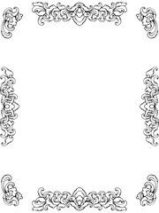 frame with floral ornament