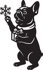 french_bulldog_snowflake_ornament.eps