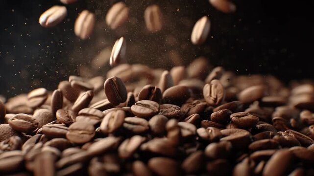 Coffee Beans Cinematic Fall/コーヒー豆シネマティック落下3