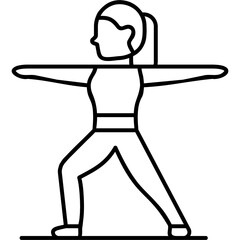 Line Art Exercise Icon