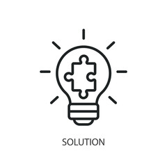 Solution thin line vector icons.