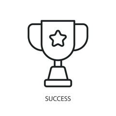 Success thin line vector icons.