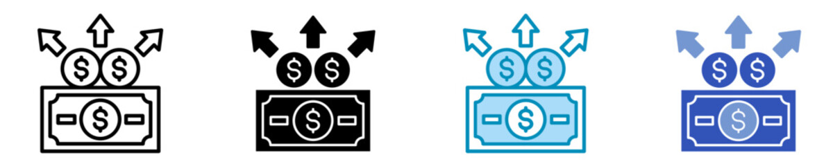 Liquidity  Icon Set Multiple Style Collection