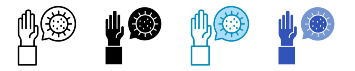 Virus Transmission  Icon Set Multiple Style Collection