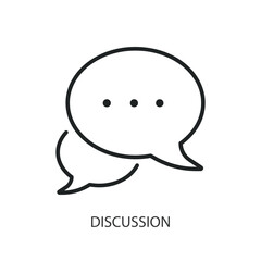 Discussion thin line vector icons.