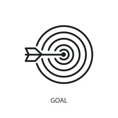 Goal thin line vector icons.