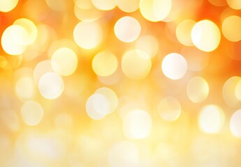 Golden bokeh lights; blurred, round, warm, bright spots