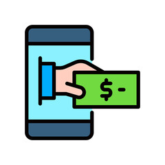 Fototapeta premium Payment lineal color icon