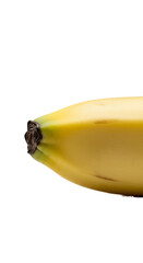 Yellow Banana Fruit Isolated On Golden Yellow Background Studio Shot Realistic Photo