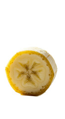 Yellow Banana Slice In Water With Bubbles Macro Realistic Photo