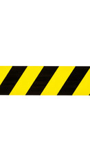 Yellow Black Caution Tape on Yellow Background With Shadows
