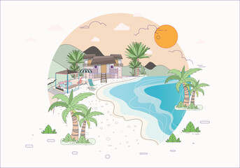 Copacabana Landscape Vector