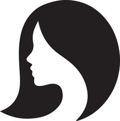  Beauty and Hairstyle Symbol. Woman Hair Icon Vector Design for Salon and Fashion Concepts