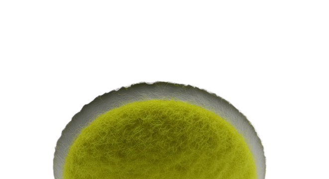 Yellow Sphere With Textured Gray Ring Subtle Gradient Background 3D
