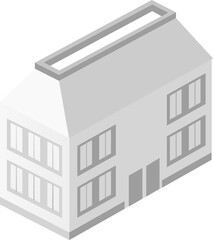 Isometric house building real estate property icon concept
