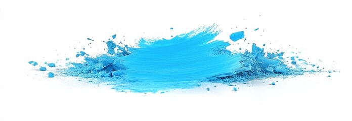 Obraz premium Blue powder brushstroke