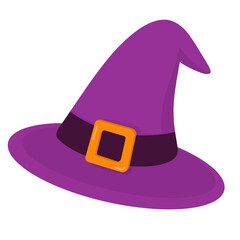 Naklejka premium Purple Witch Hat