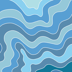 Abstract blue wave pattern with layered shades, representing fluid motion and modern style