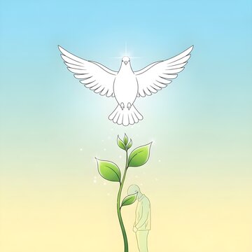 simple, clean lines in representing innocence, healing, and hope for the future. Emphasize the importance of the day and the theme of remembrance and resilience