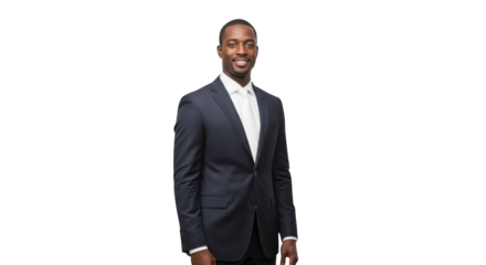 Confident African American Businessman Portrait creative illustration featuring business, happy, work, person, professional, smile