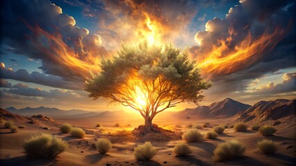 Mystical Umbanda and Orixás Spiritual Symbols, Afro-Brazilian Umbanda Religion and Orixás Symbolic Artwork