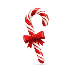 Festive candy cane illustration.