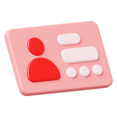Business Card Icon 3D
