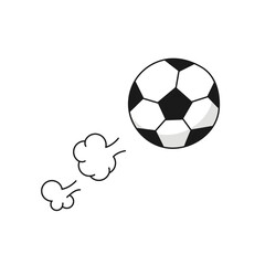 A football is flying. Isolated on a white background, vector graphics.