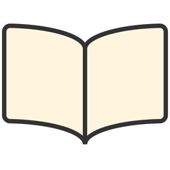 blank open book icon