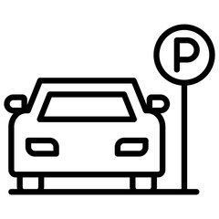 Parking Outline Icon