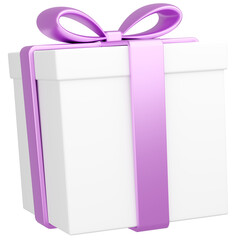 3Dイラスト_プレゼント_紫