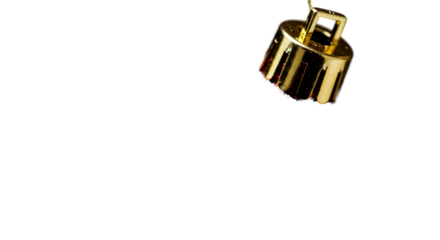 Golden Christmas Ornament Base with Soft Light and Shadows