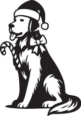 golden_retriever_sitting_santa_hat.eps