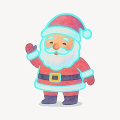 Fototapeta premium Cute cartoon Santa illustration.