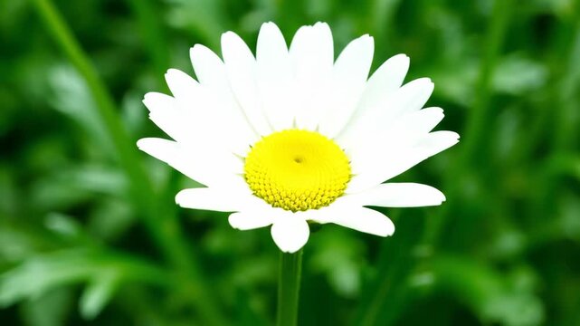 Time-Lapse of a Daisy Flower Blooming in Nature, revealing its stunning beauty