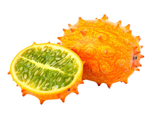 Kiwano fruit isolated on transparent png