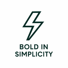 Embrace Minimalist Power A Striking Bolt Symbol Design Artwork