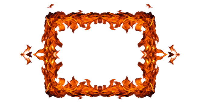 Golden Fire Frame Abstract Background Orange Warm Glow Lighting