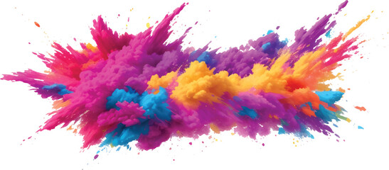 Abstract watercolor paint splash pattern illustration on white paper