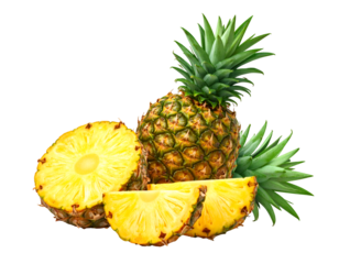pineapple isolated on transparent png