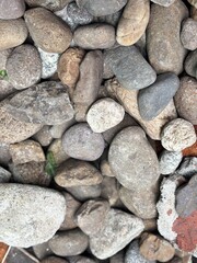 Natural River Stones Texture Background, Stacked
Close-Up, Rough Surface, Outdoor Material