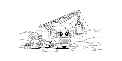 Chibi Christmas Crane with Snow Lights