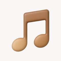 3D music note icon
