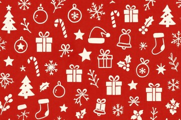 Festive holiday pattern illustration.