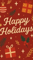 Fototapeta premium Festive holiday-themed mobile wallpaper