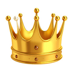 Golden crown with shiny spheres and jewel embellishments